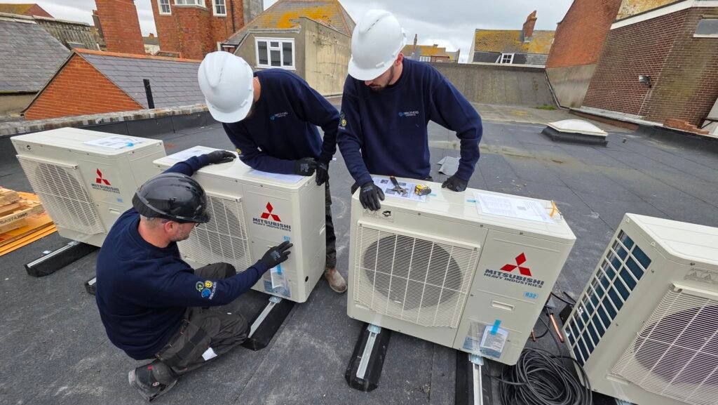 Air Source Heat Pumps, Air Condtioning Solar Panels Installation, Ventilation, Plumbing and Electricians in Poole, Dorset
